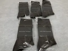 08-519 ■BP 【送料無料】レディース メンズ CHICSTOCKS シックストックス 靴下 24～26ｃｍ  ダークブラウン×ゴールド Mサイズ ×5足 セット 婦人 紳士 新品 未使用品
