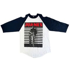 メキシコ製アルスタイルALSTYLEフアネスJuanesリメイクラグランTシャツオープンショルダ長袖TシャツロンTアーティストT両面プリント紺ネイビー白ホワイト赤レッドy2kレトログランパコアvintageヴィンテージ60620