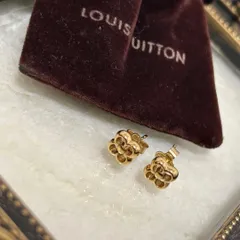 【極美品】ルイヴィトン LV ピアス ゴールド 花 フラワーフル M68131