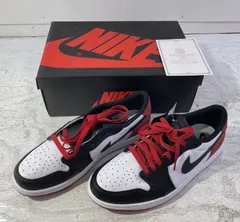 [紫波80-3-0827st] Nike Air Jordan 1 Retro Low OG \"Black Toe\" ナイキ エアジョーダン1 レトロ ロー OG \"ブラック トゥ\" 29cm[中古] [メンズ]