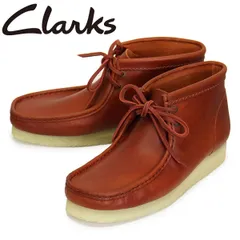 Clarks (クラークス) 26327621 Wallabee Boot ワラビーブーツ メンズ レザーブーツ Brick Red CL184 UK9.5-約27.5cm