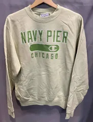 ★ Champion チャンピオン トレーナー スウェット NAVY PIER 裏起毛 サイズM グリーン系 通年