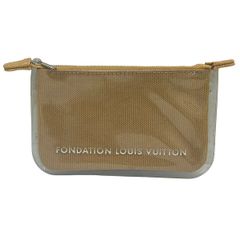 LOUIS VUITTON(ルイヴィトン) ポーチ - ブラウン×クリア FONDATION LOUIS VUITTON/ルイヴィトン美術館