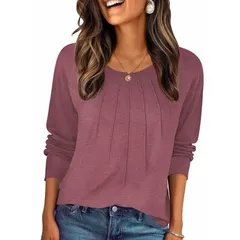 ジーグー レディース トップス Tシャツ クルーネック スウェット Zeagoo Womens Long Sleeve Crewneck Tunic Tops Casual Business Dres