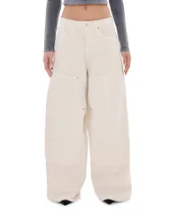 ハイクール レディース ボトムス デニムパンツ ジーンズ HAIKURE Legacy Soft Ecru Baggy Jeans in Snow エクリュ
