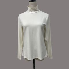 H＆M カットソー 白 リヨセル インナー オールシーズン とろみ エイチ・アンド・エム #607B-026