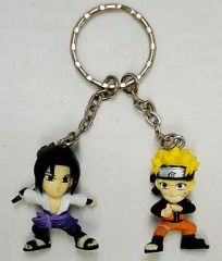 【中古】キーホルダー・マスコット(キャラクター) サスケ＆ナルト ツインキーホルダー 「NARUTO-ナルト-疾風伝」