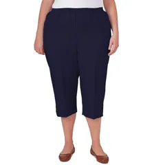 アルフレッド ダナー レディース ボトムス カジュアルパンツ プラスサイズ キャップ Plusize Alfredunner Button Hem Gathered Waistband Capris