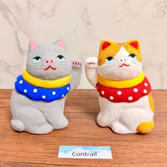九谷焼】横座り 招き猫 縁起尽くし 5.5号 縁起物 置物 金運 富士山