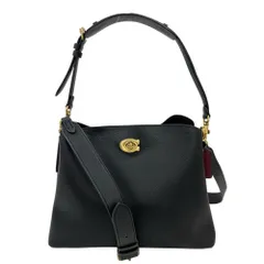 コーチ ショルダーバッグ レディース ウィロウ 2WAY 斜め掛け COACH C2620 レザー ブラック 黒 ゴールド金具 美品【中古品】