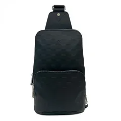 ルイヴィトン ボディバッグ メンズ ダミエ・アンフェニ アヴェニュー スリングバッグ 斜め掛け LOUIS VUITTON N41720 カーフ ブラック 黒 シルバー金具【中古品】