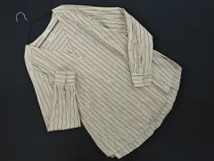 JOURNAL STANDARD L'ESSAGE ジャーナルスタンダードレサージュ ストライプ Vネック ブラウス シャツ ベージュ ■◇ レディース