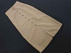 Andemiu アンデミュウ フロントボタン ロング スカート sizeM/ベージュ ■■ レディース