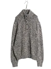 00s ポロ ラルフローレン ハイネック コットン ニット セーター メンズ XXL 古着 オールド プルオーバー ヘンリーネック 無地 大きいサイズ