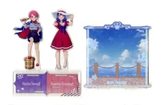 【中古】アクリルスタンド・アクリルパネル 石動双葉＆花柳香子 ビッグジオラマアクリルスタンド“レトロマリン” 「少女☆歌劇 レヴュースタァライト」 ナムコ限定