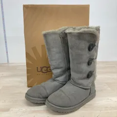 UGG/アグ W BAILEY BUTTON TRIPLET 1873 ムートンブーツ グレー 24cm(USA7/EU38) レディース/ロングブーツ/箱有[OK05222]