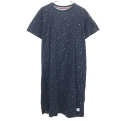 Paul Smith LOUNGEWEAR ポールスミス ラウンジウェア 日本製 音符柄 半袖 ワンピース M ネイビー ルームウェア レディース 古着