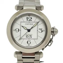 CARTIER カルティエ パシャC ビッグデイト W31055M7 ホワイト 腕時計 ステンレススチール ユニセックス 【中古】200