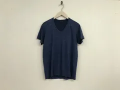 本物ジョゼフオムJOSEPHHOMMEリネン麻Vネック柄半袖Tシャツメンズサーフアメカジミリタリーストリートスケーターワークビジネススーツモードスポーツバイカーパンクロックゴルフ紺ネイビー48日本製Lのサムネイル