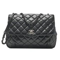 CHANEL シャネル ヴィンテージカーフ マトラッセ シングルフラップ チェーンショルダー 黒（シルバー金具） レディース バッグ ショルダーバッグ レディース 【中古】【送料無料】