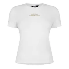 バブアー レディース トップス シャツ Tシャツ Barbour International Estella TShirt White ホワイト