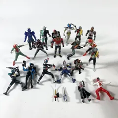 ★ ミニフィギュア 特撮 戦隊 15点 まとめ商品 仮面ライダー ウィザード ディケイド V3 パトレンジャー など ソフビ コレクション 現状品