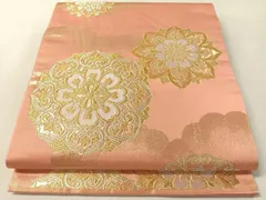 平和屋着物●西陣　川島織物　六通柄　本袋帯　雲取り正倉院花文　金銀糸　正絹　逸品　CABM2859vp