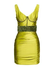 エリザベッタフランキ レディース トップス ワンピース パーティドレス ELISABETTA FRANCHI Lime Green ライム