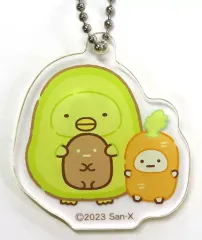 【中古】キーホルダー ぺんぎん? 「すみっコぐらしカフェ～ようこそ!たべもの王国～ アクリルキーホルダー」