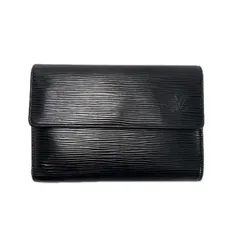 LOUIS VUITTON ルイヴィトン エピ ポルトトレゾール・エテュイ パピエ M63712 ブラック 3つ折り財布