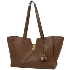セリーヌ CELINE トートバッグ カバ16 セーズ レザー ブラウン レディース 【中古】