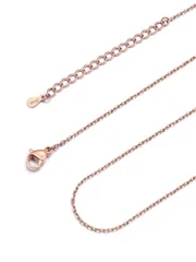 ピンクゴールド×ゴールド 幅1.4mm · ネックレスチェーンのみ レディース ステンレス 金属アレルギー対応 あずきチェーン 指輪用チェーン つけっぱなし 極細 ピンクゴールド 1.4mm