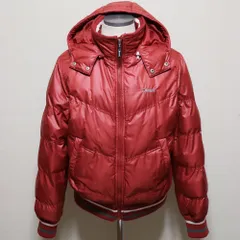 【 Bear USA 】美品 ベアー中綿ジャケット メンズ L ラスティーレッド 赤 70s風 オールドスクール 脱着フード