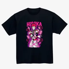 HUNTER×HUNTER ヒソカ Tシャツ HISOKA ハンターハンター トランプ アニメ 漫画 キャラクター 半袖 メンズ レディース 男女兼用 黒【251black】