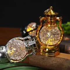 電気メッキ金色のハニカムポニーランプ 電気メッキシルバーハニカムポニーランプ 2カラー ゴールド シルバー レトロランタン LED キャンドルライト ヴィンテージ風 装飾 インテリア雑貨