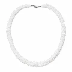 ホワイト ネックレス レディース 貝殻ネックレス ボヘミアン ハンドメイド 天然シェルビーズネックレス ボーホー ハワイ ワキキ ビーチ チョーカーファッション アクセサリー 35