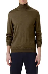 ブガッチ メンズ アウター ニット・セータートルネック ウール Bugatchi Sawyer Merino Wool Turtleneck Sweater Khaki カーキ