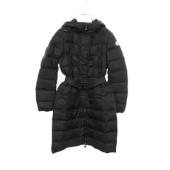 モンクレール MONCLER ダウンジャケット GENEVRIER ジュヌヴィリエ フード付き ブラック ナイロン ダウン コート レディース Used B