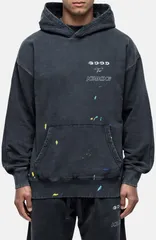 グッドフォーナッシング メンズ アウター パーカー・スウェット Good For Nothing Nevada Black Paint Relaxed Hoodie Black ブラック