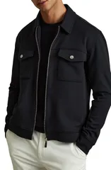 レイス メンズ アウター ジャケット・ブルゾン Reiss Medina Jacket Navy Blue ネイビー