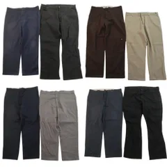 古着卸 まとめ売り ディッキーズ パンツ 8枚セット ( メンズ 44 ) 874 ワーク ブラック ネイビー コットンパンツ 中古 古着 NG4925