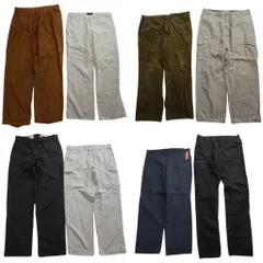 古着卸 まとめ売り ロングパンツ 8枚セット ( メンズ 38/36 ) デッドストック カーゴ コットンパンツ コーデュロイ 中古 古着 NG5155