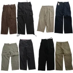 古着卸 まとめ売り ロングパンツ 8枚セット ( メンズ 36 ) コーデュロイ カーゴ デッドストック デタッチャブル 中古 古着 NG5156