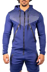 マセオ メンズ アウター パーカー・スウェット Maceoo Shield Blue Zip Hoodie Blue ブルー