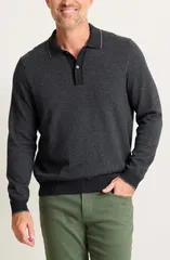 トッミーバハマ メンズ アウター パーカー・スウェット ポロシャツ セーター Tommy Bahama Coolside Texture Polo Sweater Black ブラック