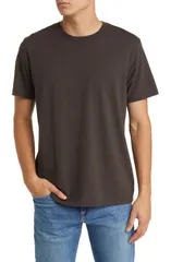 フレーム メンズ トップス Tシャツ コットン ロゴ FRAME Logo Cotton TShirt Marron