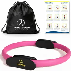 (Pink) - ProBody Pilates Pilates Ring - Superior Unbreakable Fitness Magic Circle For Toning Thighs, Abs and Legs