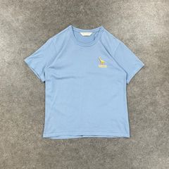 日本製 beautiful people suvin pima jersey dinosaur emb T-shirt ビューティフルピープル 半袖 Tシャツ 恐竜 刺繍 ブルー 1325310412