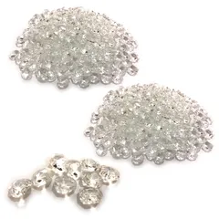 (エスネット) クリスタル 八角 ビーズ クリア 14mm 二つ穴 アクセサリー のれん 手芸 ガラス 透明 シャンデリア バス 装飾 1000個ym 8495812a
