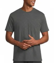ラウンドトゥリーアンドヨーク メンズ トップス シャツ Roundtree Yorke Short Sleeve Soft Wash Solid Pocket Crew TShirt Charcoal